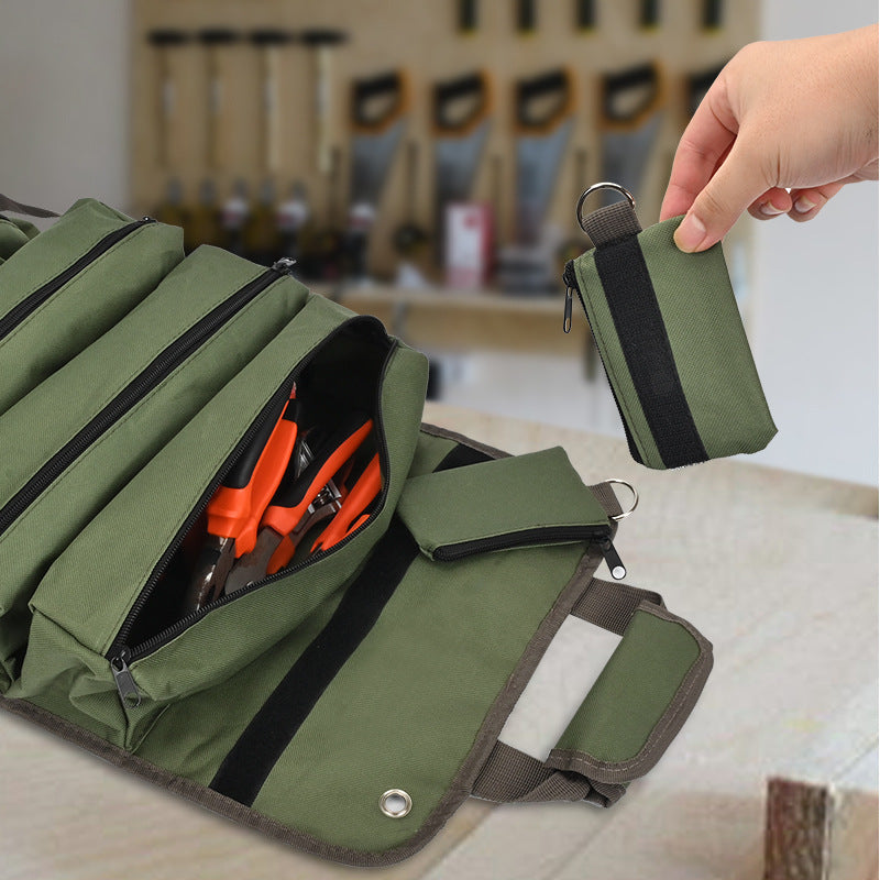 Multi-Functional Roll-Up Tool Organizer - Versatile Storage Bag for Tools & Hardware EDC