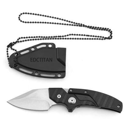 Folding Knife D2 Steel 2-in-1 Transformable Push Dagger EDC Tactical Self Defense