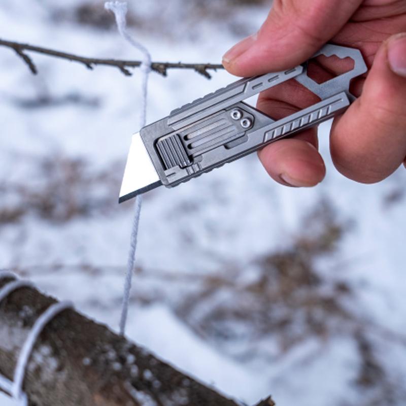 SliceCard Titanium Utility Knife - Credit Card Size 9-in-1 EDC Multitool
