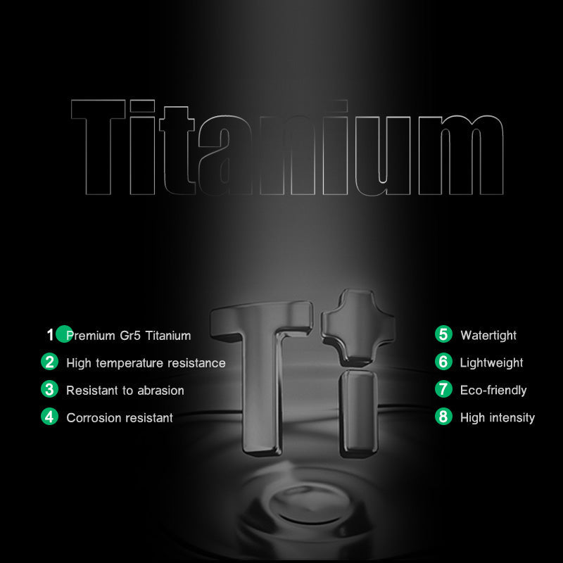 PryMax 2.0 Titanium All-in-1 Multi-Function Pry Bar - GR5 with 12 Tools & 5 Tritium Slots EDC