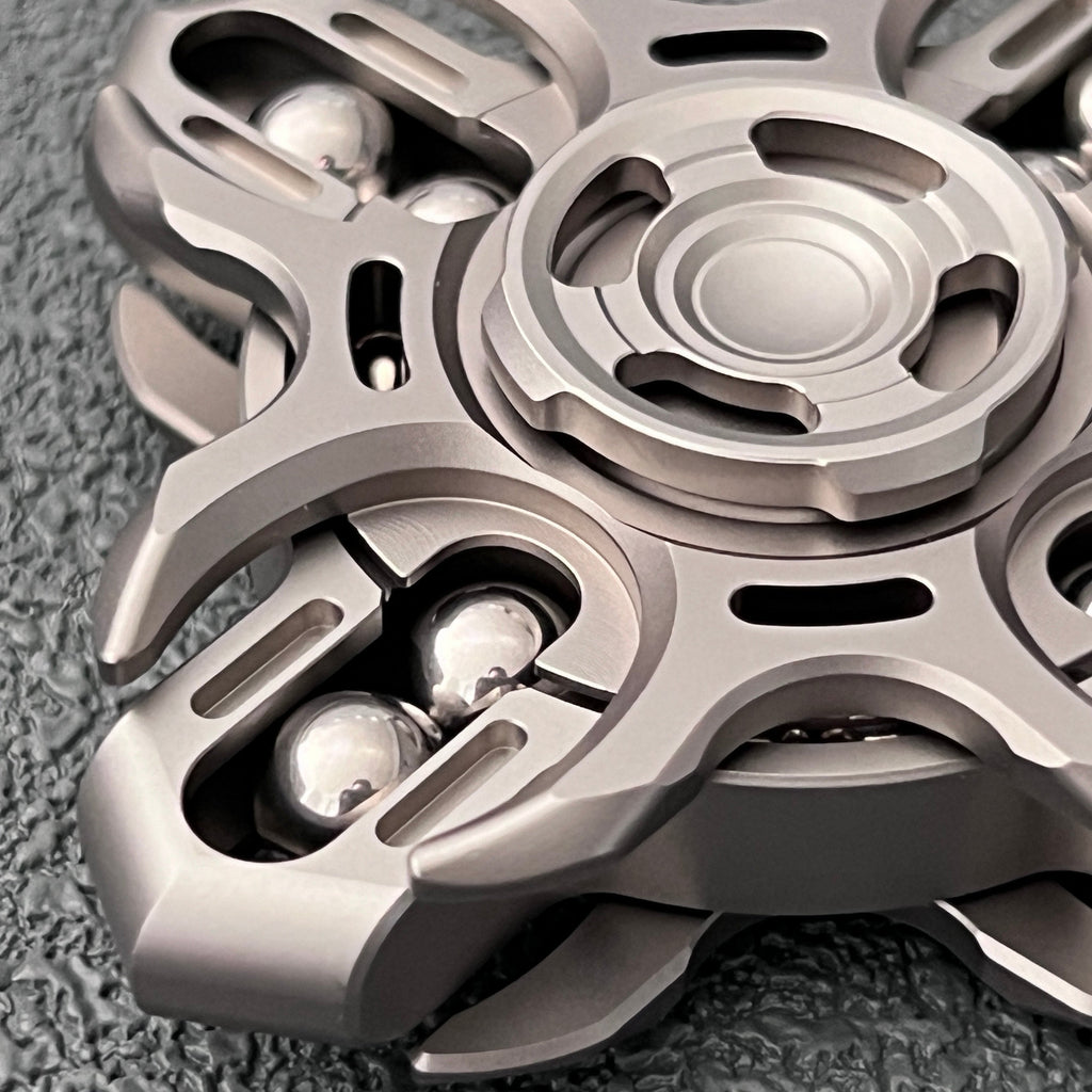 Fidget Spinner Titanium Tuning Fork Linkage - EclipseSpindle MOT Warp Effect Resonant Sound EDC