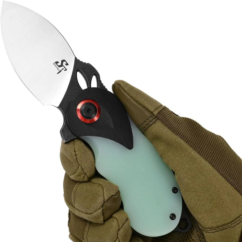 RabbitEdge K110 Folding Knife - Compact EDC with G10 Handle & Ball Bearing