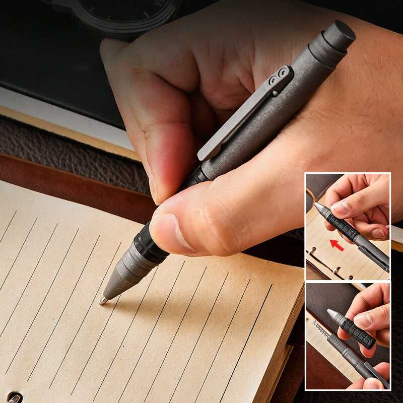 Titanium Tactical Pen - Multi-Function EDC Writing & Self-Defense Tool