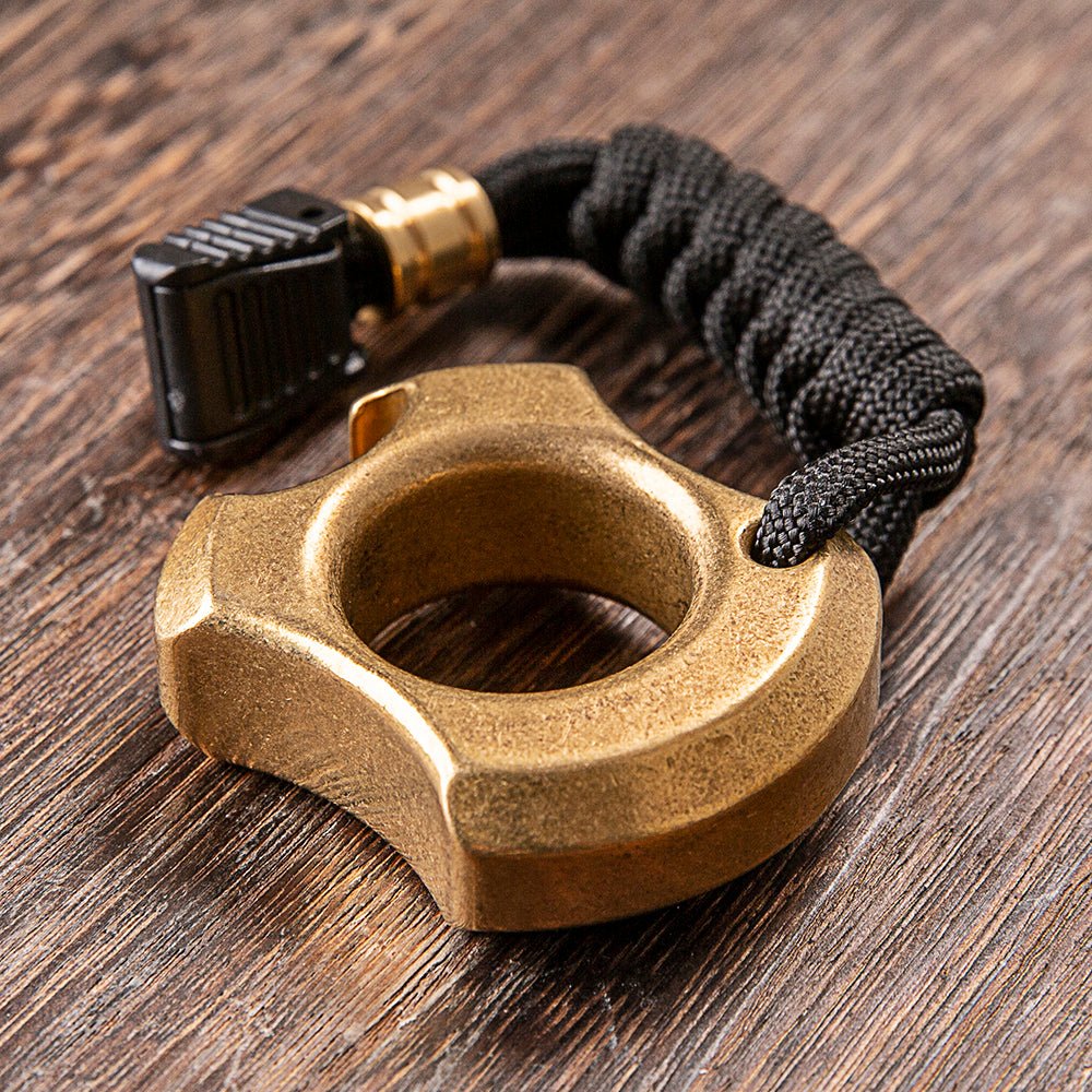 Full Brass Wasteland Style Stonewash Bottle Opener Brass Knuckles