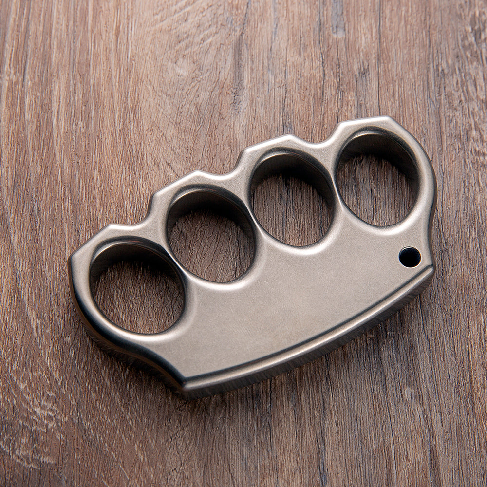 TC21 Titanium Four Finger Knuckle Duster - Aerospace Grade Stonewash 15mm
