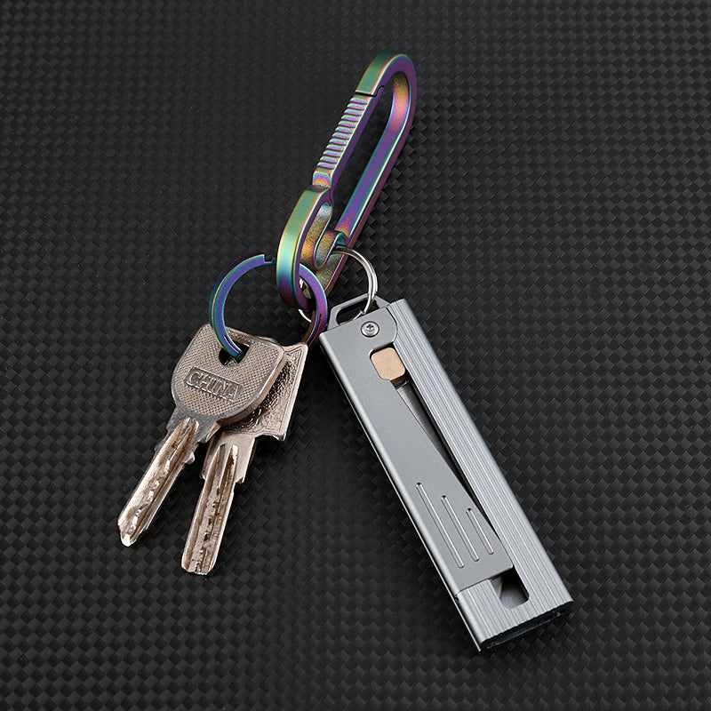 Folding Knife Tactical Knife D2 Steel Gravity Opening Aluminum Handle EDC Knife Stress Relief