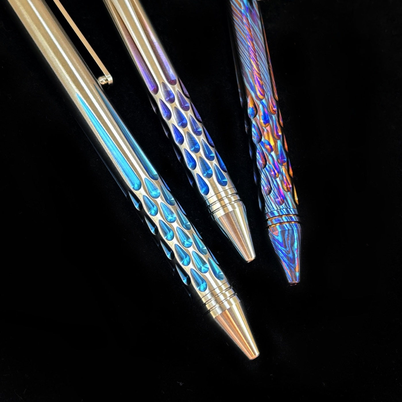 Titanium Pen – CNC Engraved Titanium / Zirconium / Damascus Steel Writing Pen