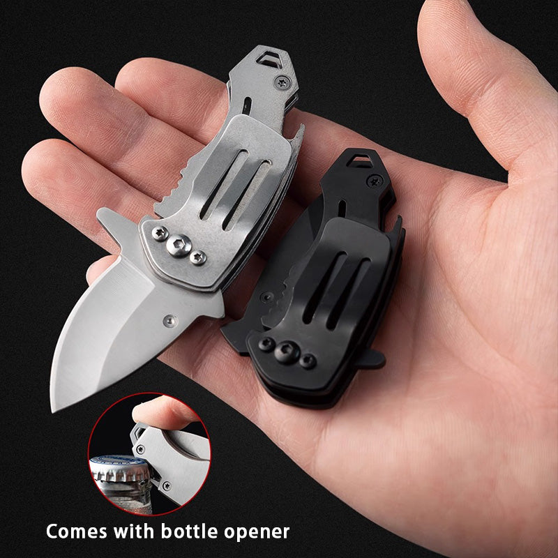 Shark Fang Mini Folding Knife - Stainless Steel Keychain EDC Utility Knife