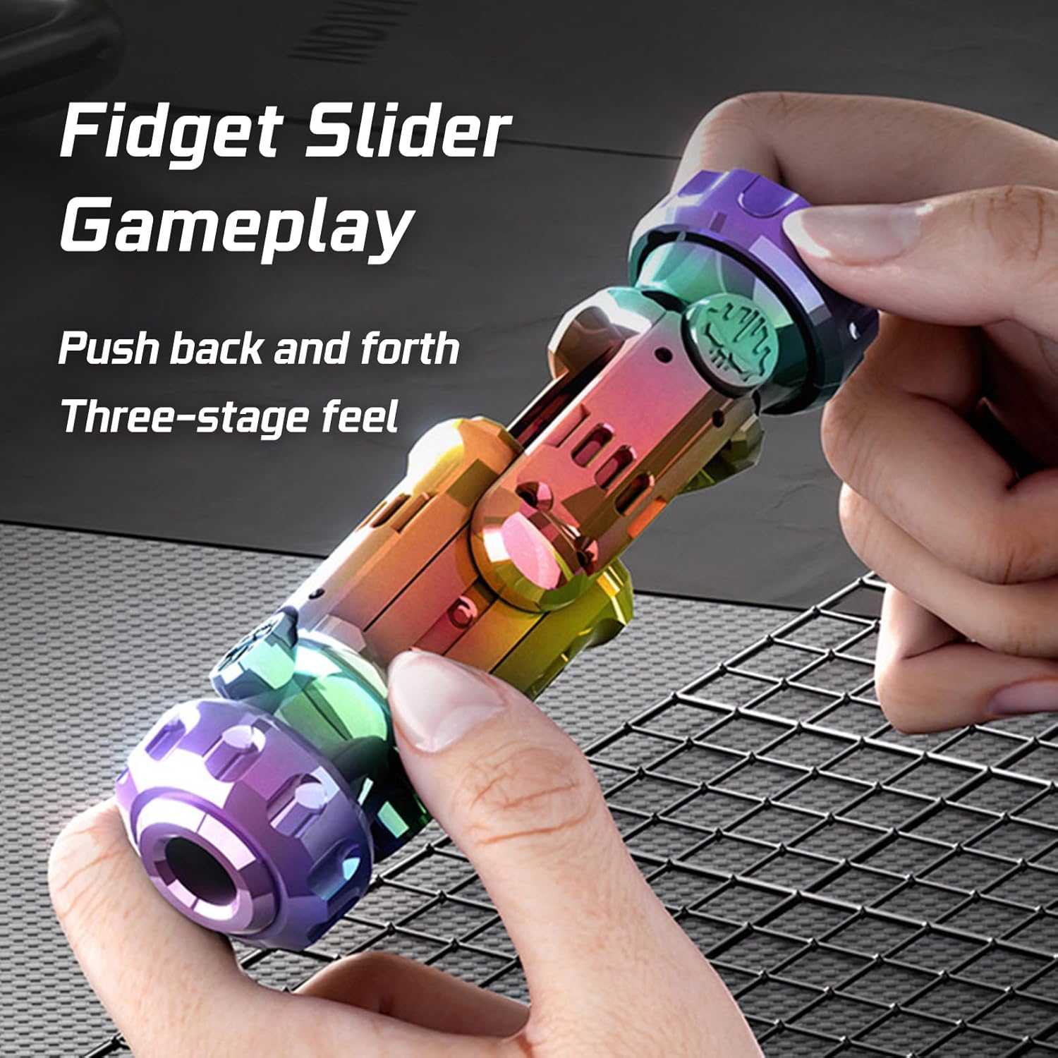 Projectile Spinner Stainless Steel Fidget Toy - Multi-Function EDC with Catapult