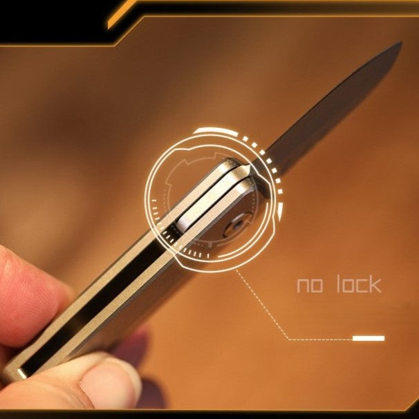 TiSpin Blade Titanium Magnetic Fidget Utility Knife - D2 Steel EDC Multi-Tool