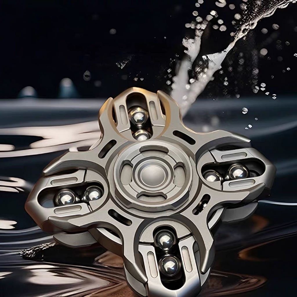 Fidget Spinner Titanium Tuning Fork Linkage - EclipseSpindle MOT Warp Effect Resonant Sound EDC