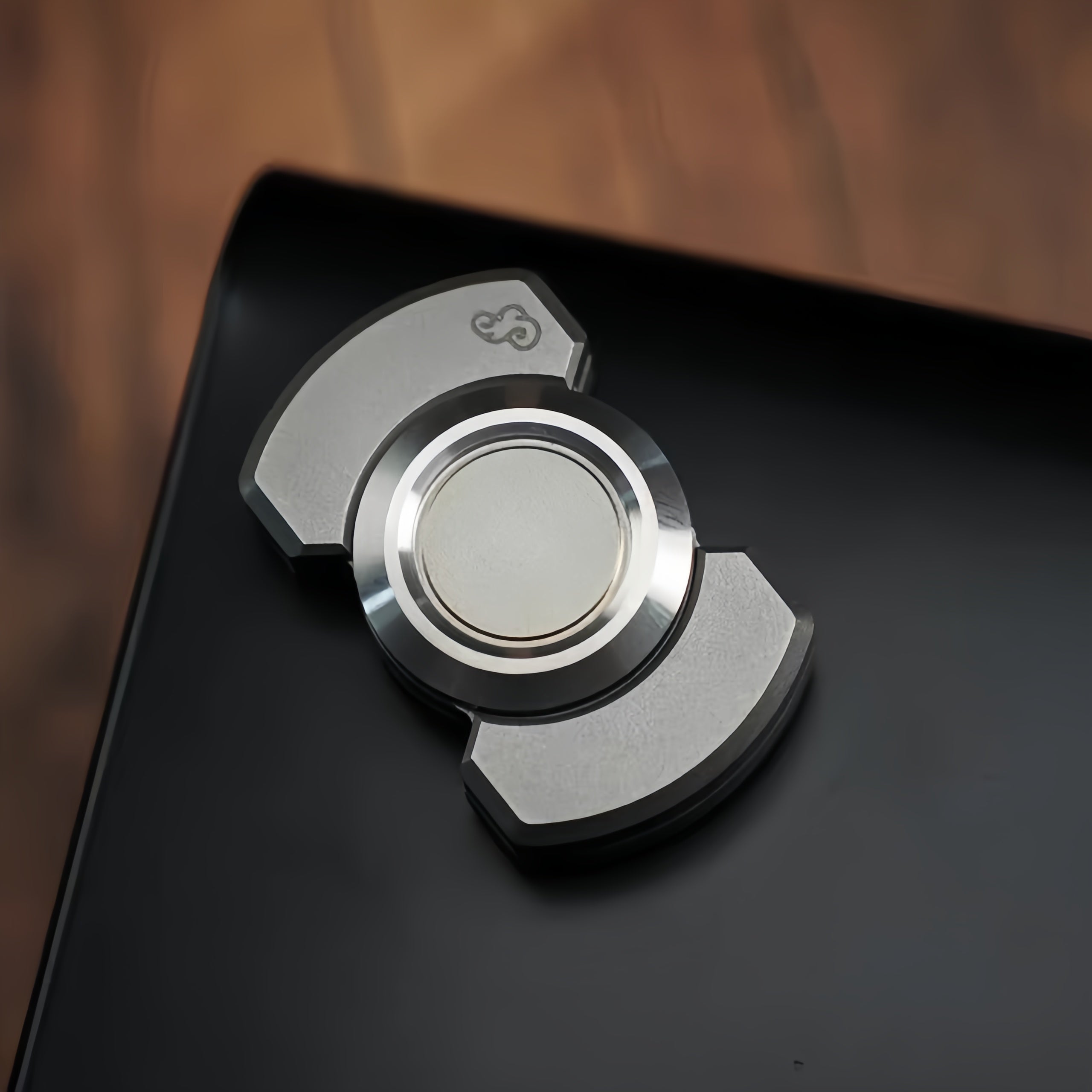 Square and Circle Mini Spinner - Stainless Steel Sound Fidget Toy