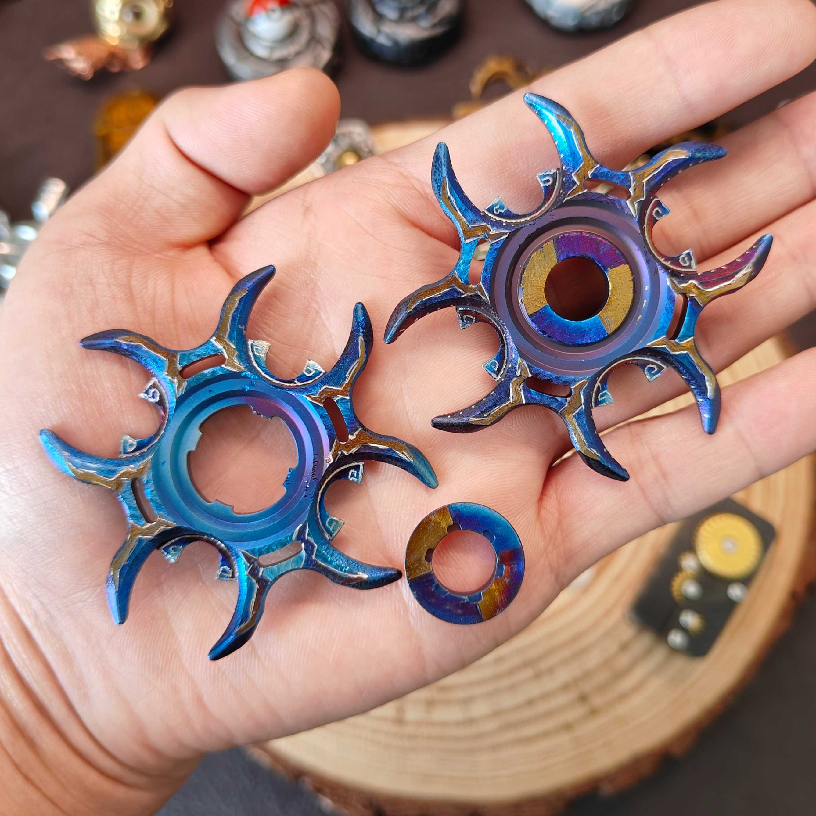 Tri-Layer Oracle Fidget Spinner - Titanium & Steel EDC