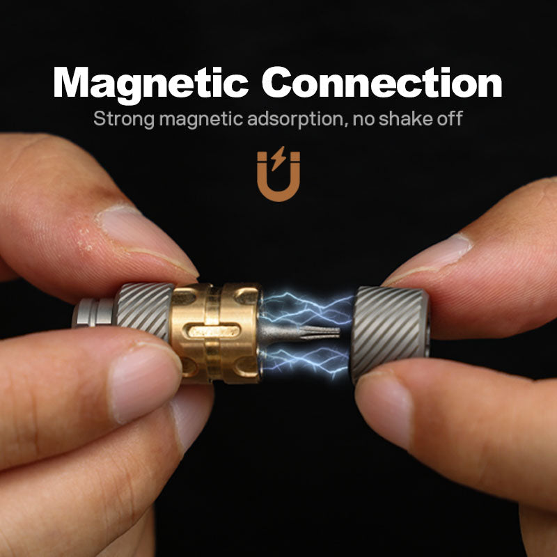 ScrewMaster Titanium EDC Pendant - Lanyard Bead with Hidden Bit Driver & Tritium Slots