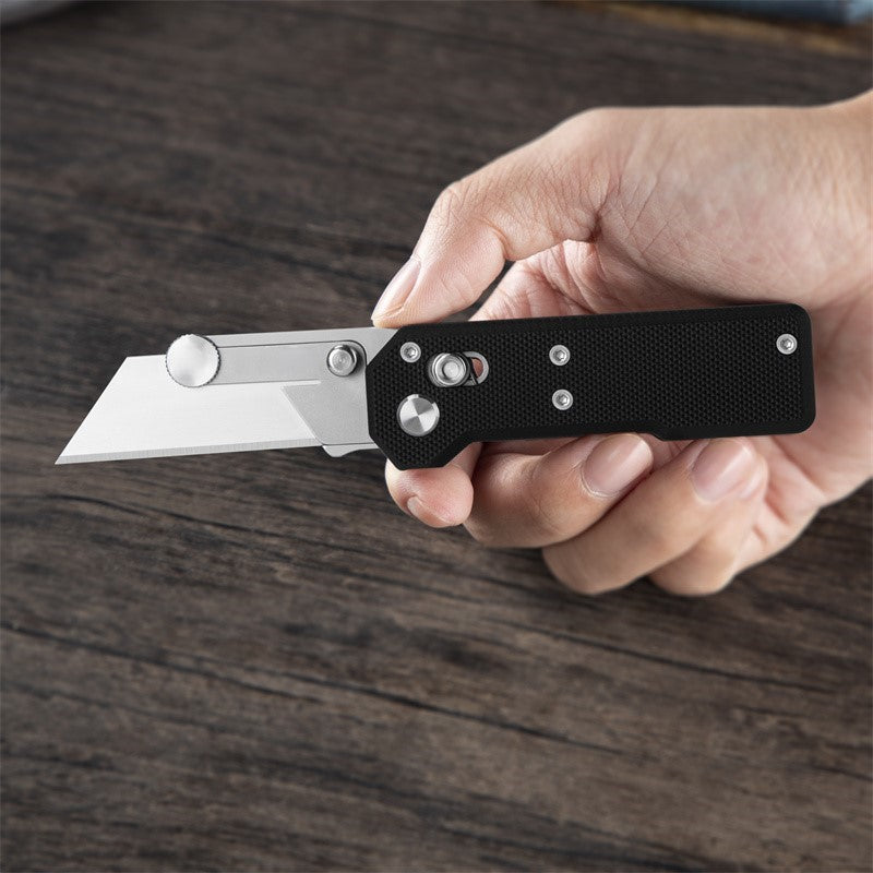 ViperSlide Heavy-Duty Folding Utility Knife - G10 Handle with Axle Lock Multi-Function