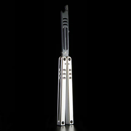 Bottle Opener Balisong Trainer - Armed Shark Inked Mako Butterfly Knife Gradient Flipper