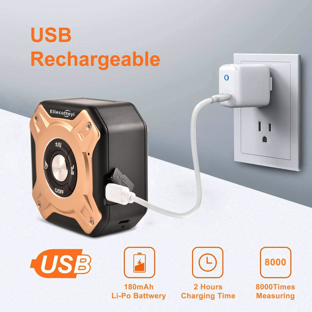 Laser Tape Measure 2-in-1 135ft USB Rechargeable Digital Construction DIY Professional
