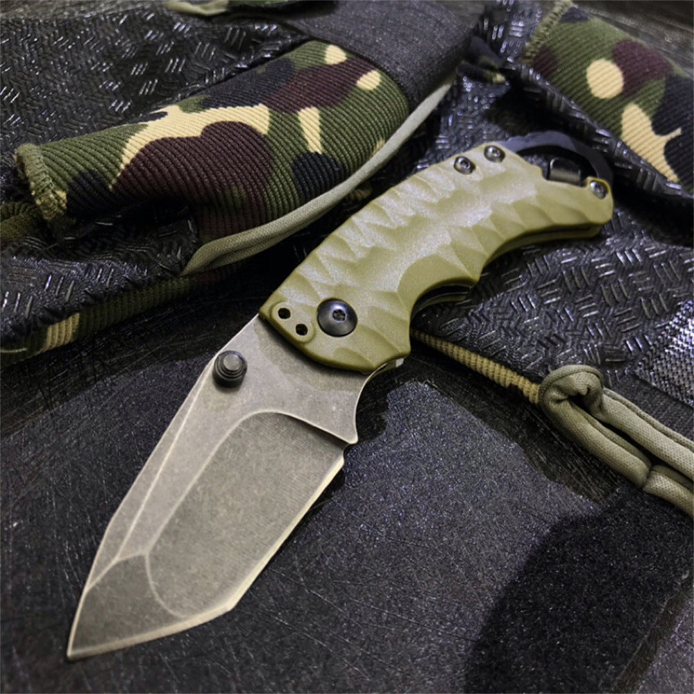 Kershaw 8750 Folding Pocket Knife - 8Cr13MoV Tanto Blade with Dual Thumbstuds EDC