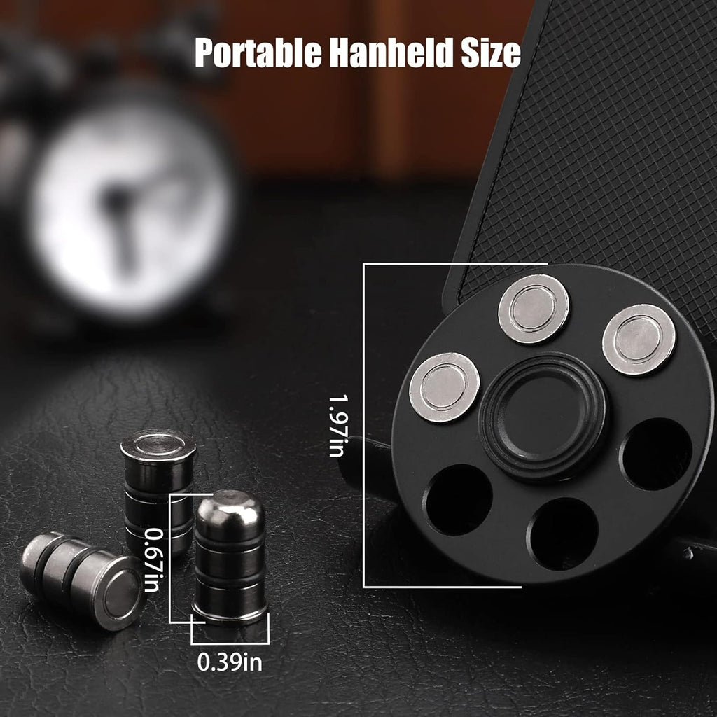 Spin Chamber Revolver Fidget Spinner - Metal EDC Stress Relief Toy