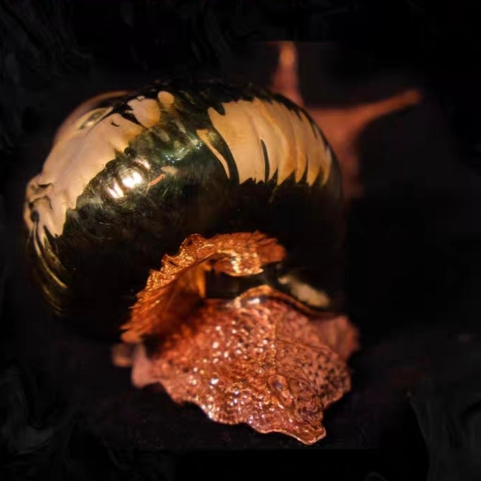 Cthulhu Eye Snail Figurine - Brass/Copper Desk Sculpture