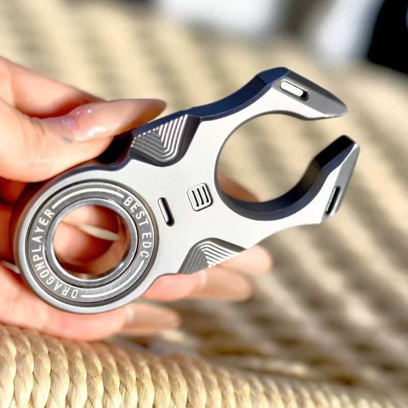 Brass Knuckles Titanium TC21 Single Finger Self-Defense EDC Knuckle Duster Ring