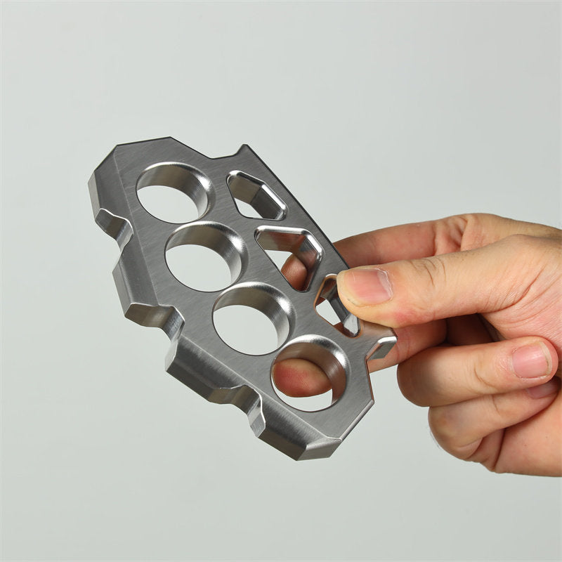 Brass Knuckles Stainless Steel 4 Finger Heavy Duty Full Size Self-Defense EDC Knuckle Duster 425g