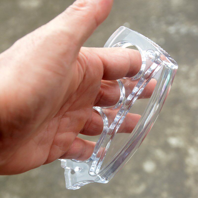 Knuckle Duster – Polycarbonate 4 Finger Transparent Non-Metal Lightweight EDC