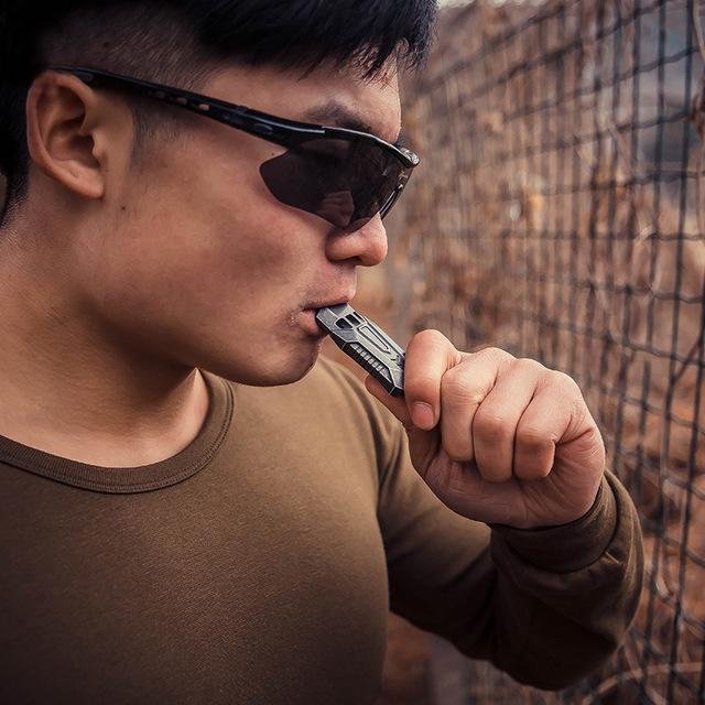 Tactical EDC Emergency Whistle - Aluminum Alloy Survival Tool