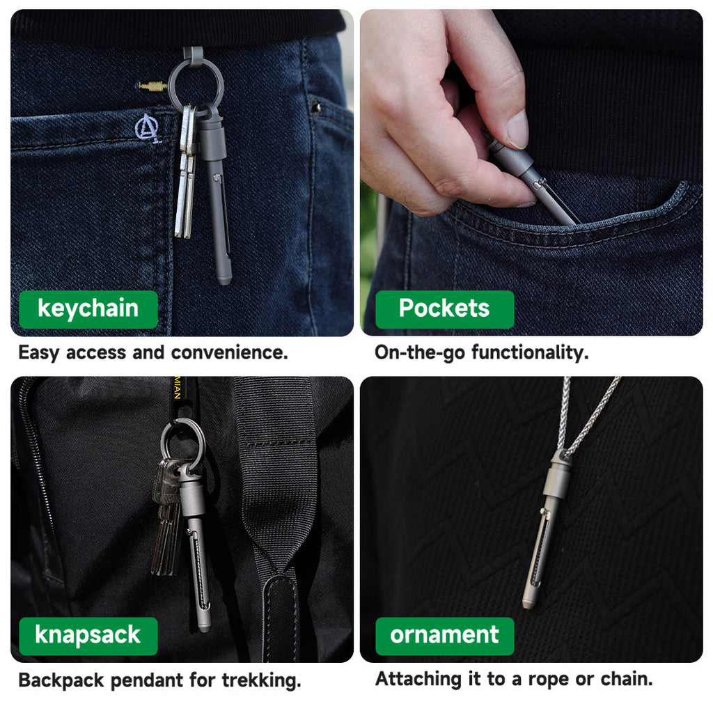 AcePick Titanium Quick-Release Toothpick & Multi-Tool - EDC Keychain