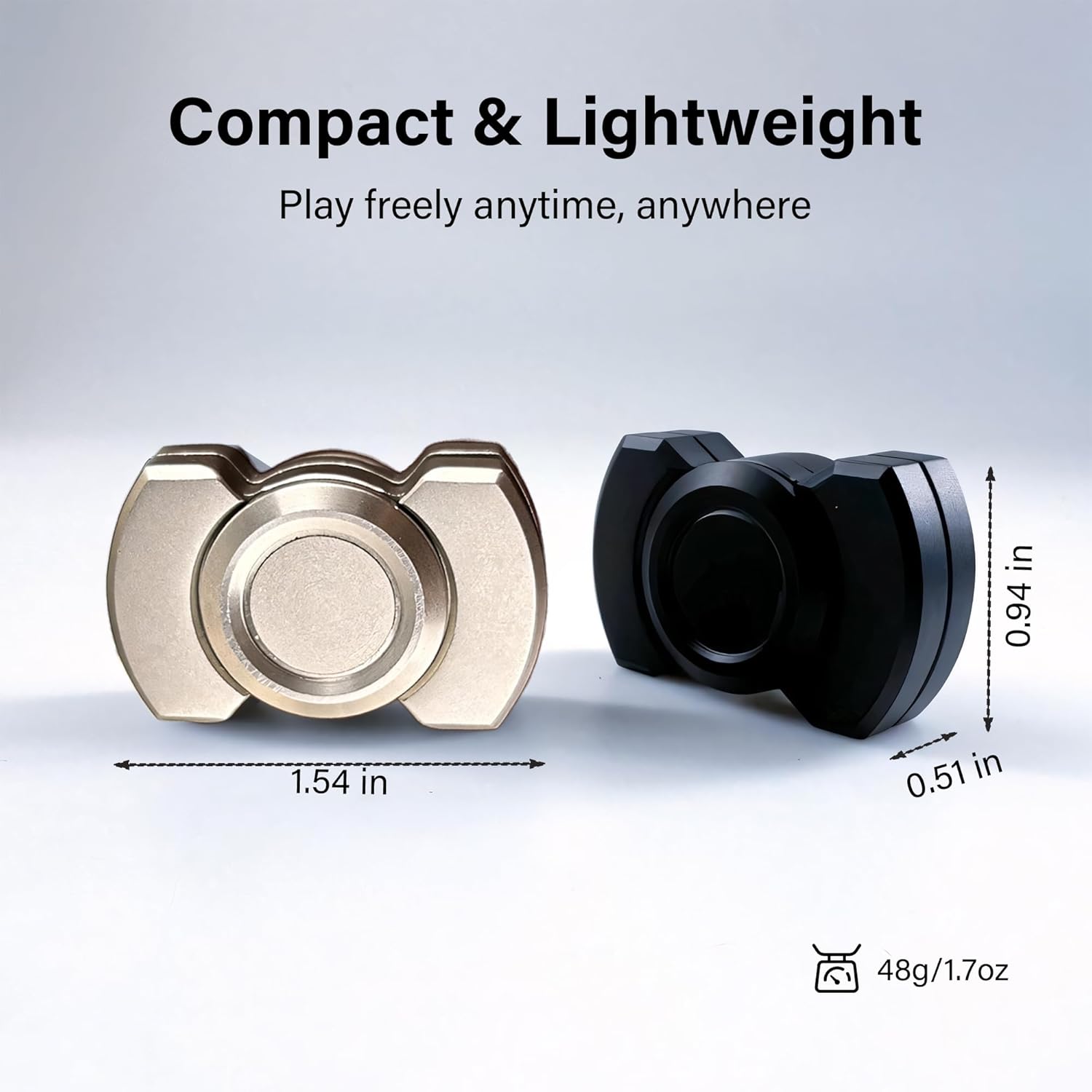 TripleFlow 3-in-1 Metal Fidget Spinner - Multi-Function EDC Focus Tool