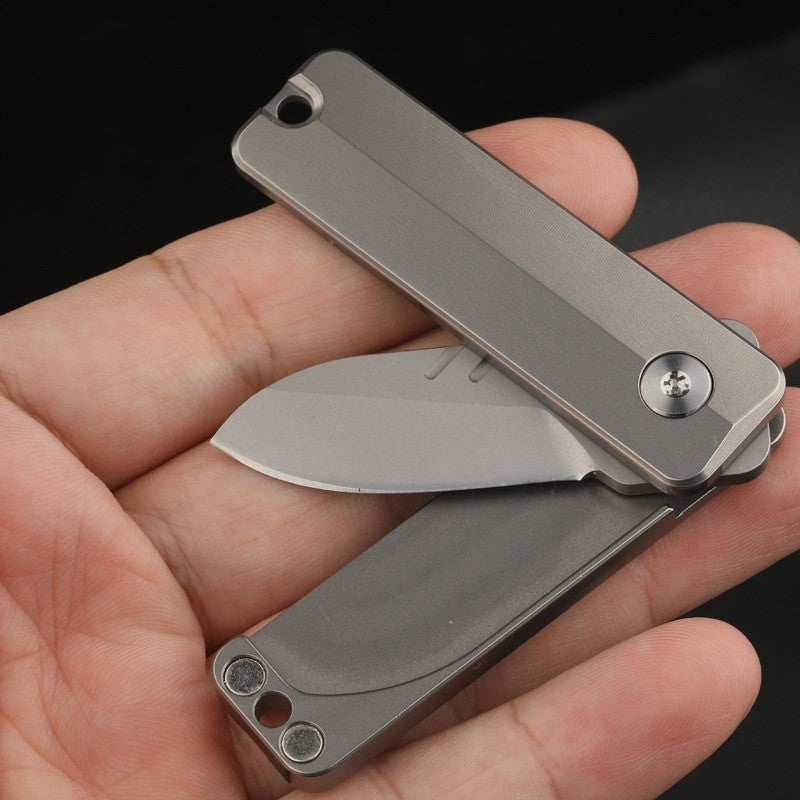 TiSpin Blade Titanium Magnetic Fidget Utility Knife - D2 Steel EDC Multi-Tool