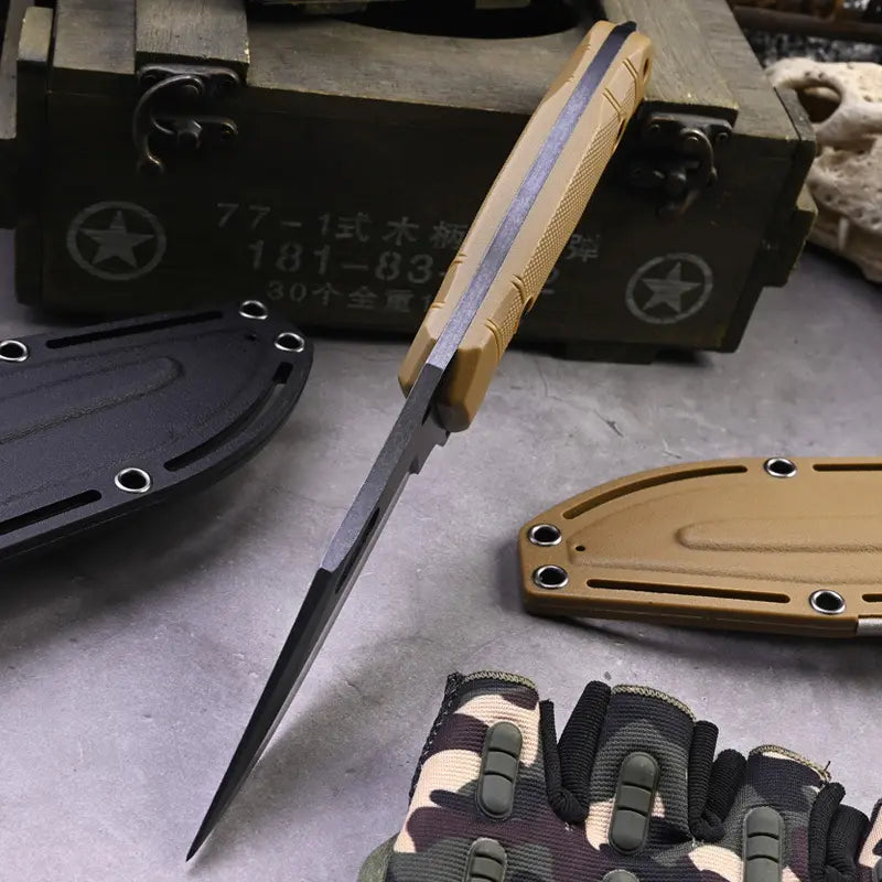 TrailForge Multi-Tool Survival Knife - Fire Starter & Tool Card EDC Set
