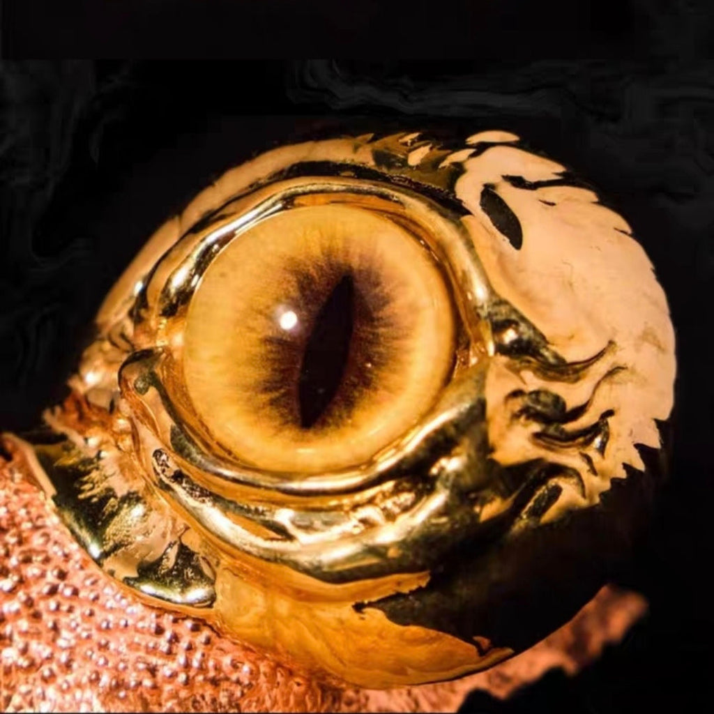Cthulhu Eye Snail Figurine - Brass/Copper Desk Sculpture