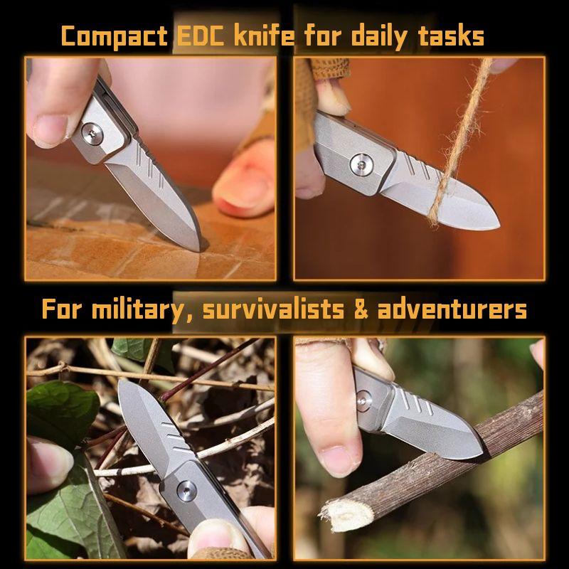 TiSpin Blade Titanium Magnetic Fidget Utility Knife - D2 Steel EDC Multi-Tool