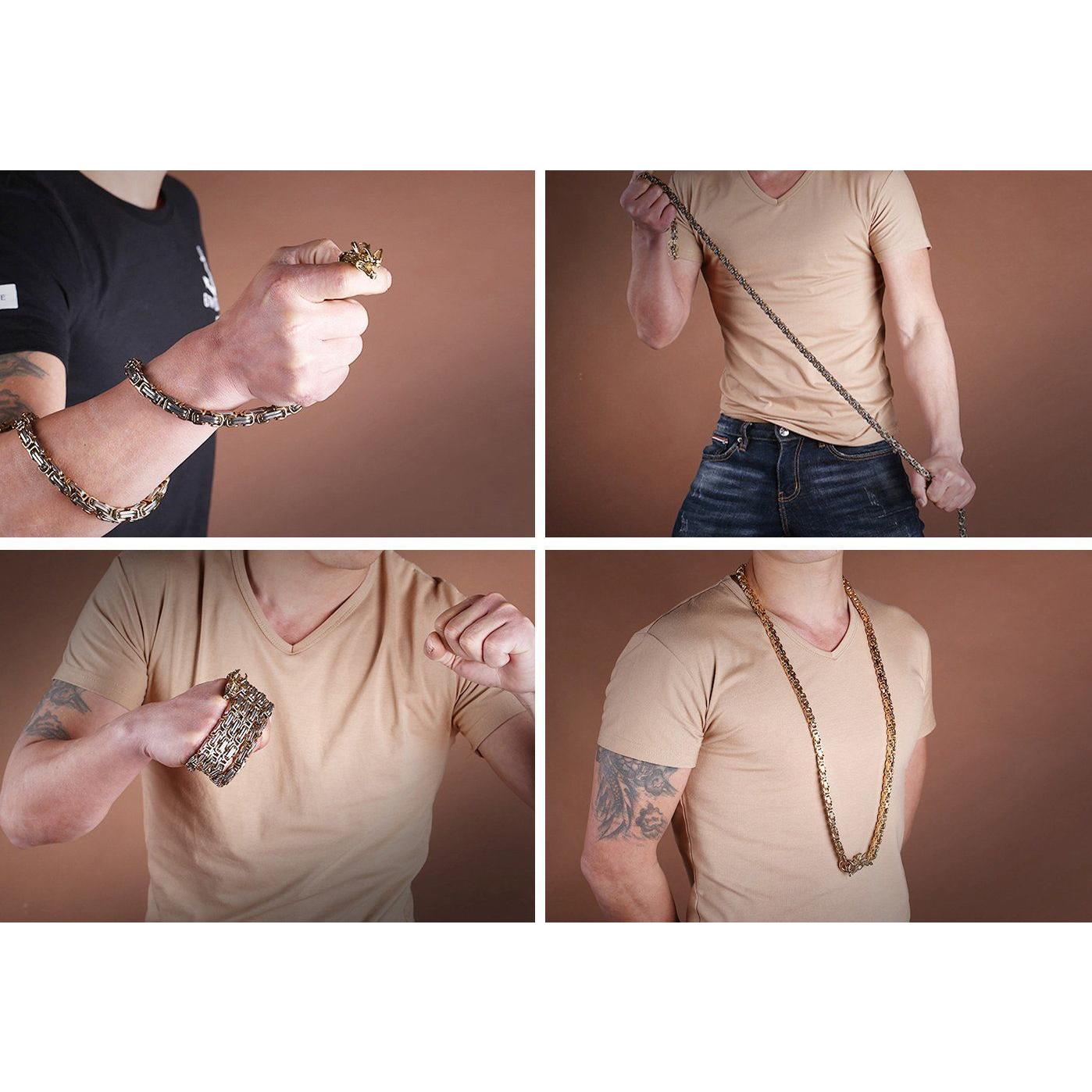 Golden Dragon Full Stainless Steel Self Defense Chain