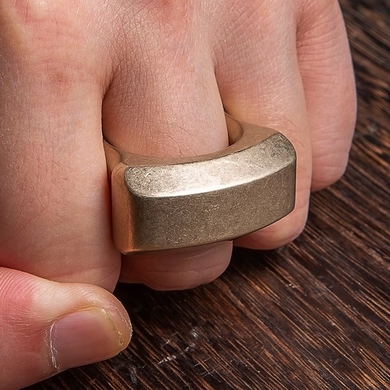 Full Brass Stonewash Knuckles Weapon