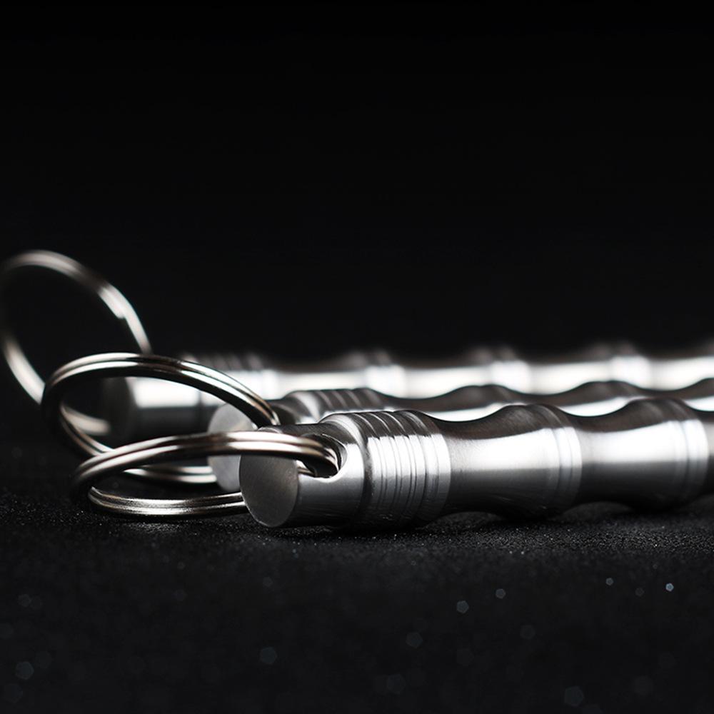 304 Stainless Steel Bamboo Kubotan Self Defense Keychain