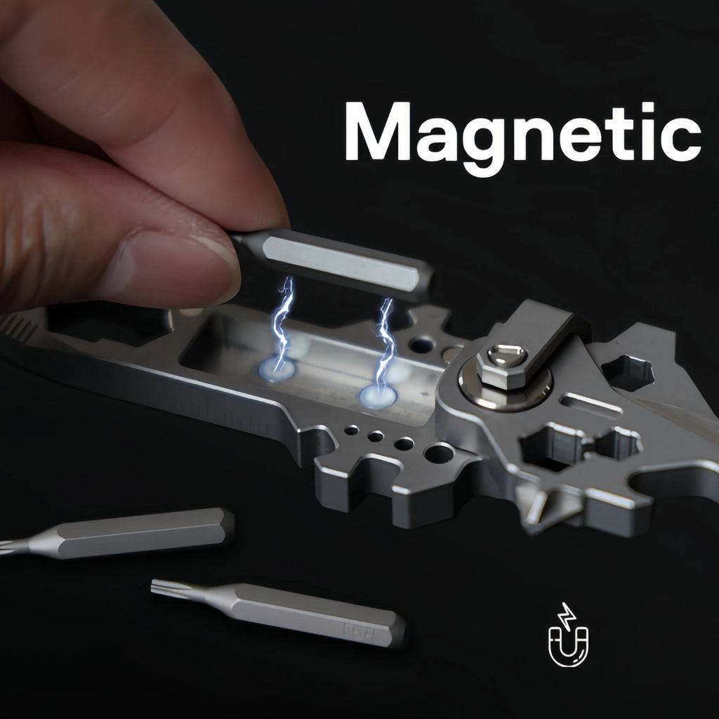 KeyMaster 2.0 Titanium EDC Multi-Tool - 18-in-1 with Screwdrivers, Wrenches & Pry Tips