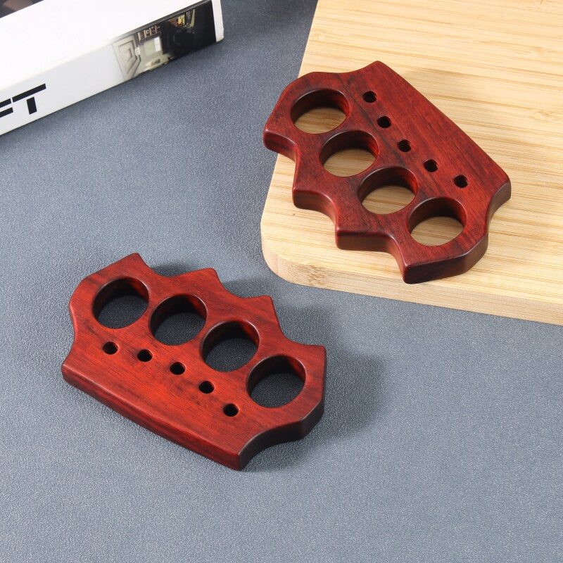 Sandalwood Knuckles Duster – Handcrafted Wooden EDC Hand Rest Fidget Tool