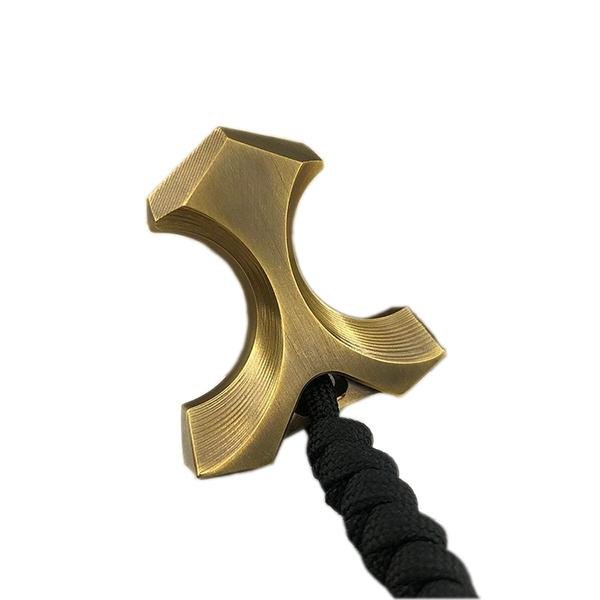 Brass Knuckle Dusters – Two Finger H-59 EDC Self Defense Tool with Paracord