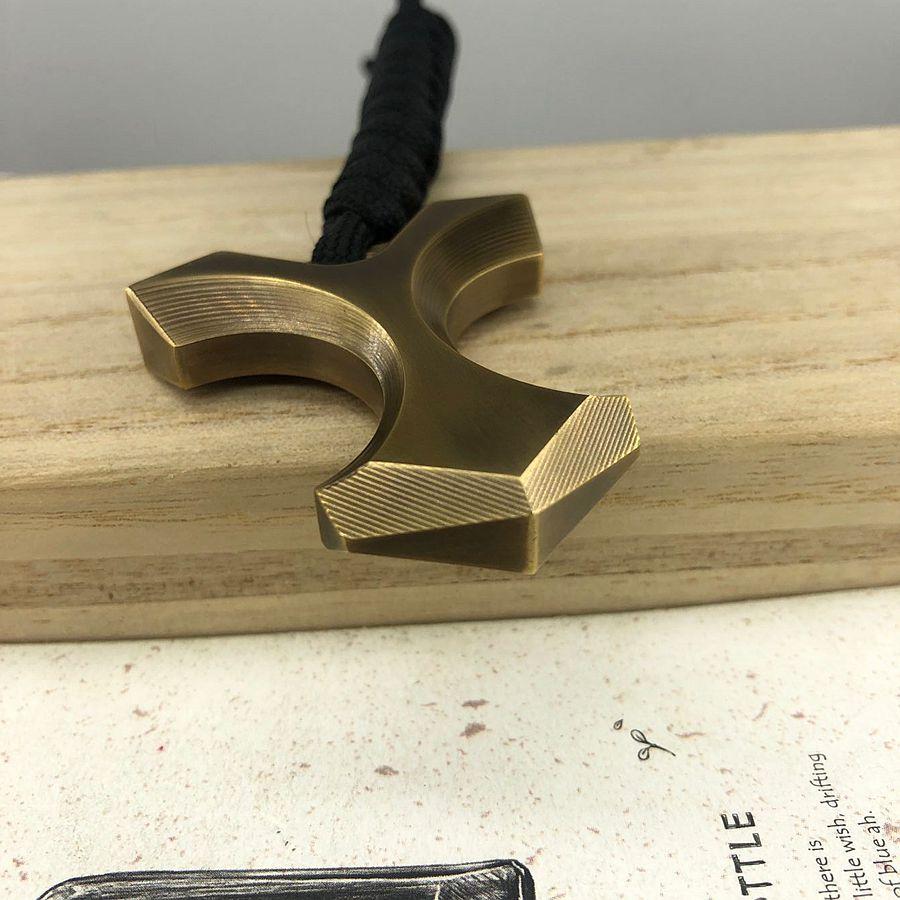 Brass Knuckle Dusters – Two Finger H-59 EDC Self Defense Tool with Paracord