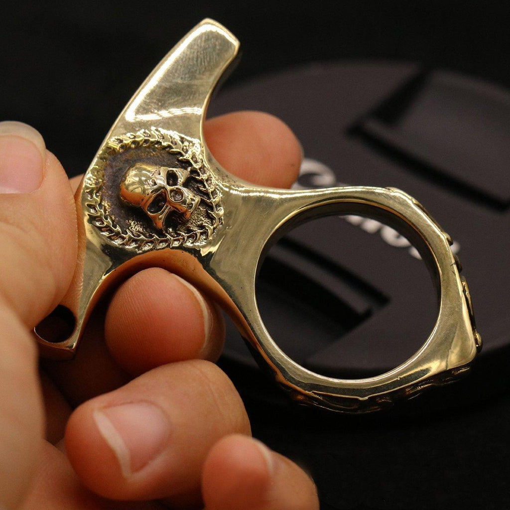 Real Brass Knuckles - Single Finger Keychain (Handmade Cast)