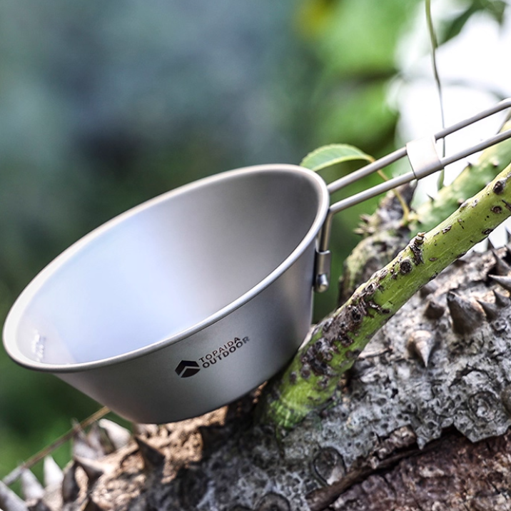 Featherlight Feast Ultralight Titanium Folding Utensil Set | Travel EDC Cutlery