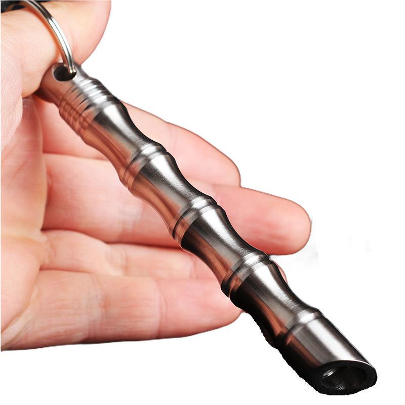304 Stainless Steel Bamboo Kubotan Self Defense Keychain