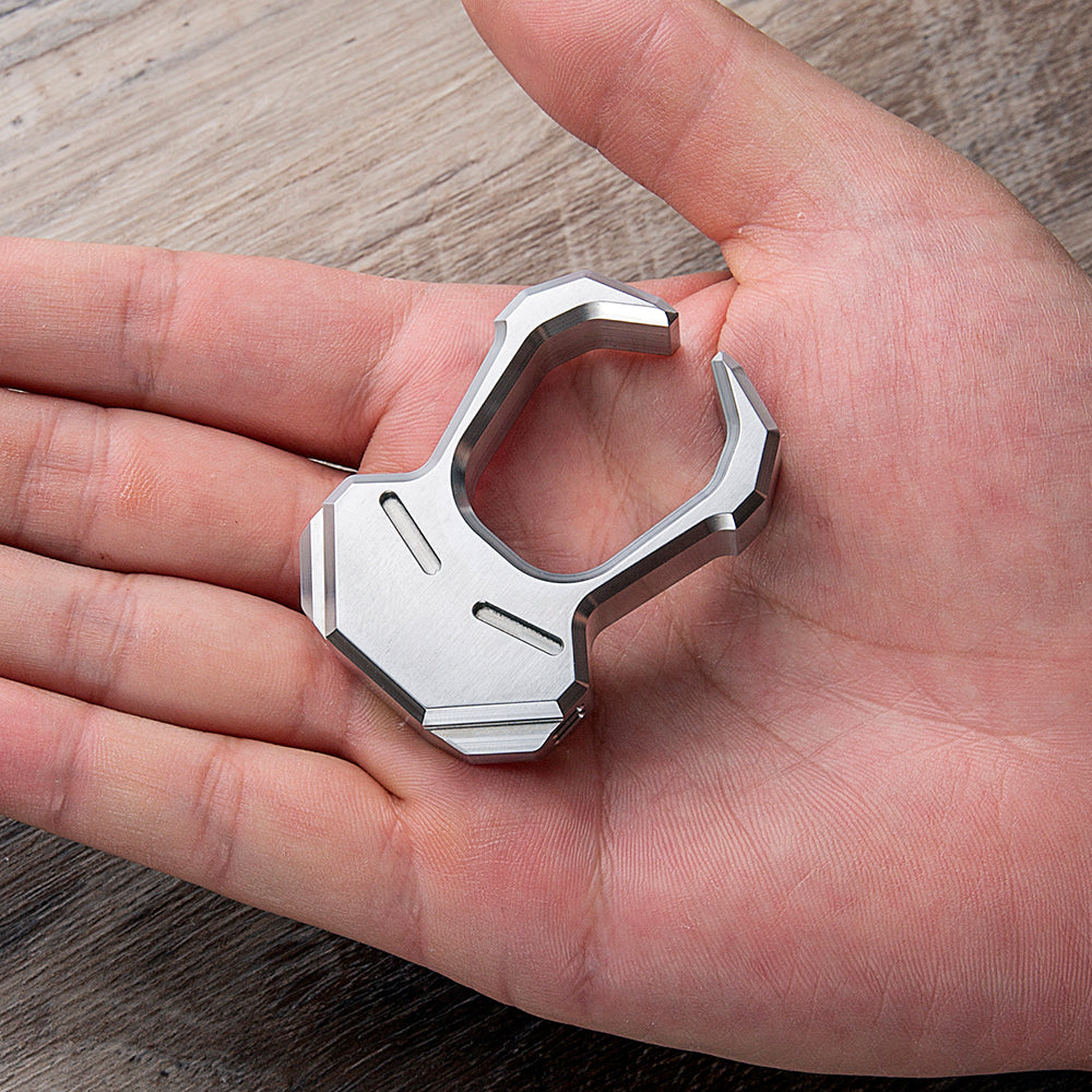 304 Stainless Steel Tuning Fork Single EDC Knuckle - Musical Self Defense Ring