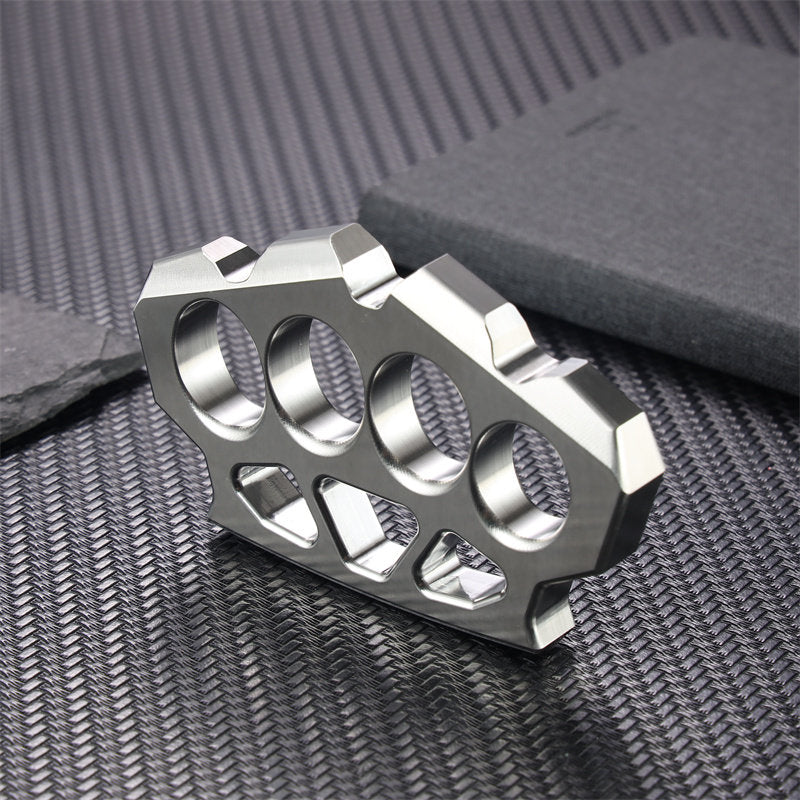 Brass Knuckles Stainless Steel 4 Finger Heavy Duty Full Size Self-Defense EDC Knuckle Duster 425g