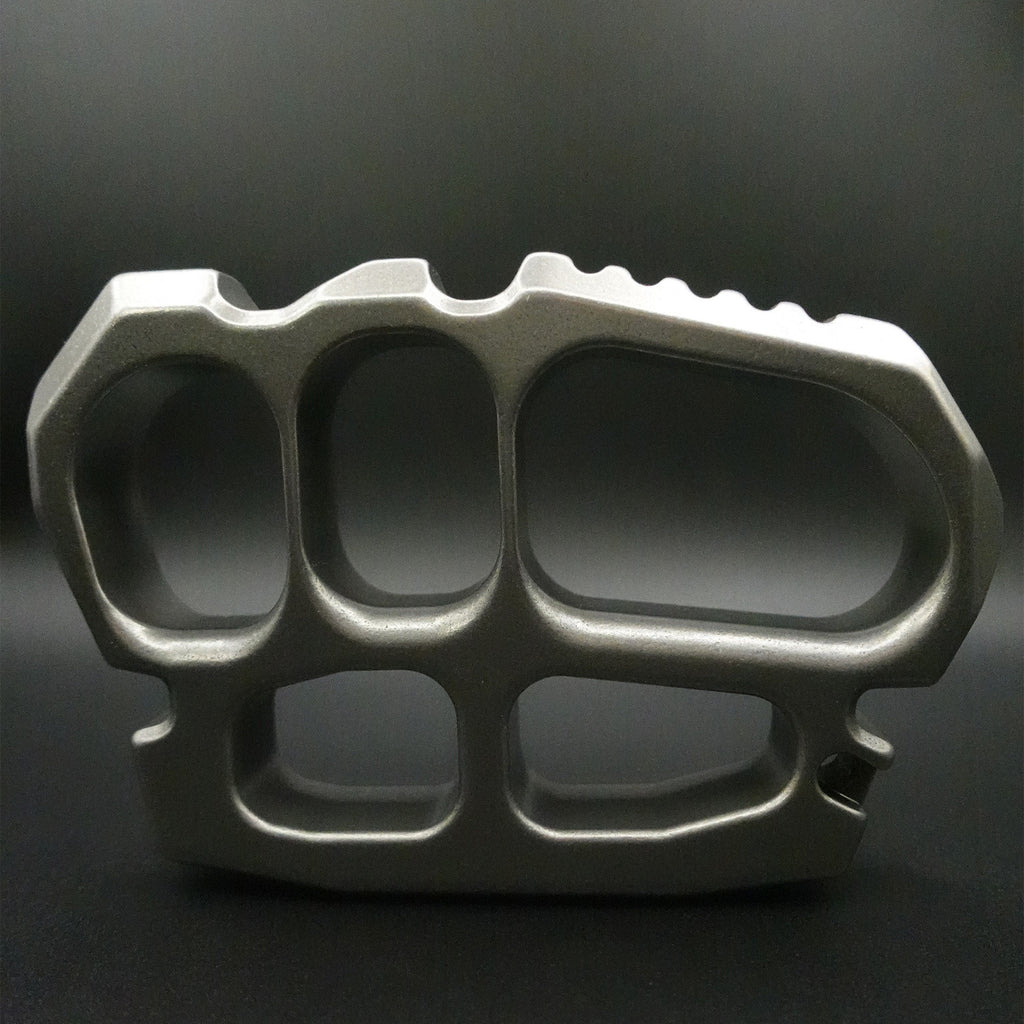 Brass Knuckles Stainless Steel Heavy Duty Full Grip 4 Finger EDC Self-Defense Knuckle Duster