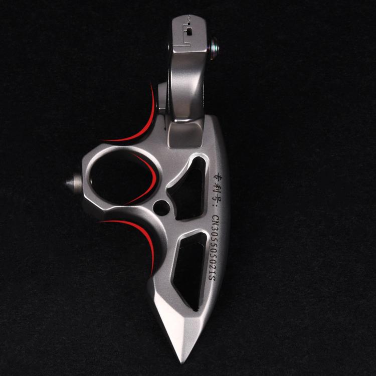404C Stainless Steel Spiked Ring Slingshot - 3-in-1 EDC Multi-Tool