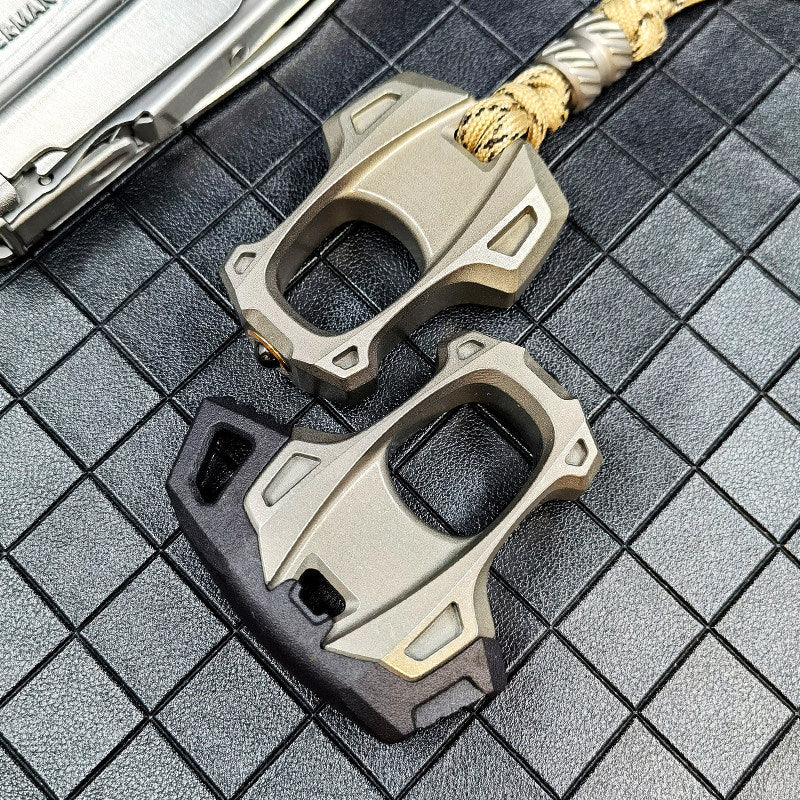Knuckle Duster – 7075 Aluminum Window Breaker Palm Rest Paracord EDC Self Defense