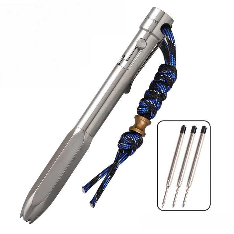 Titanium Bolt-Action Tactical Pen - Heavy-Duty EDC Writing & Self-Defense Tool